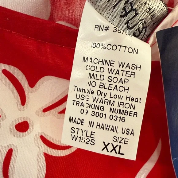 Puanani Red White Hibiscus Dress size XXL NEW - Picture 7 of 7